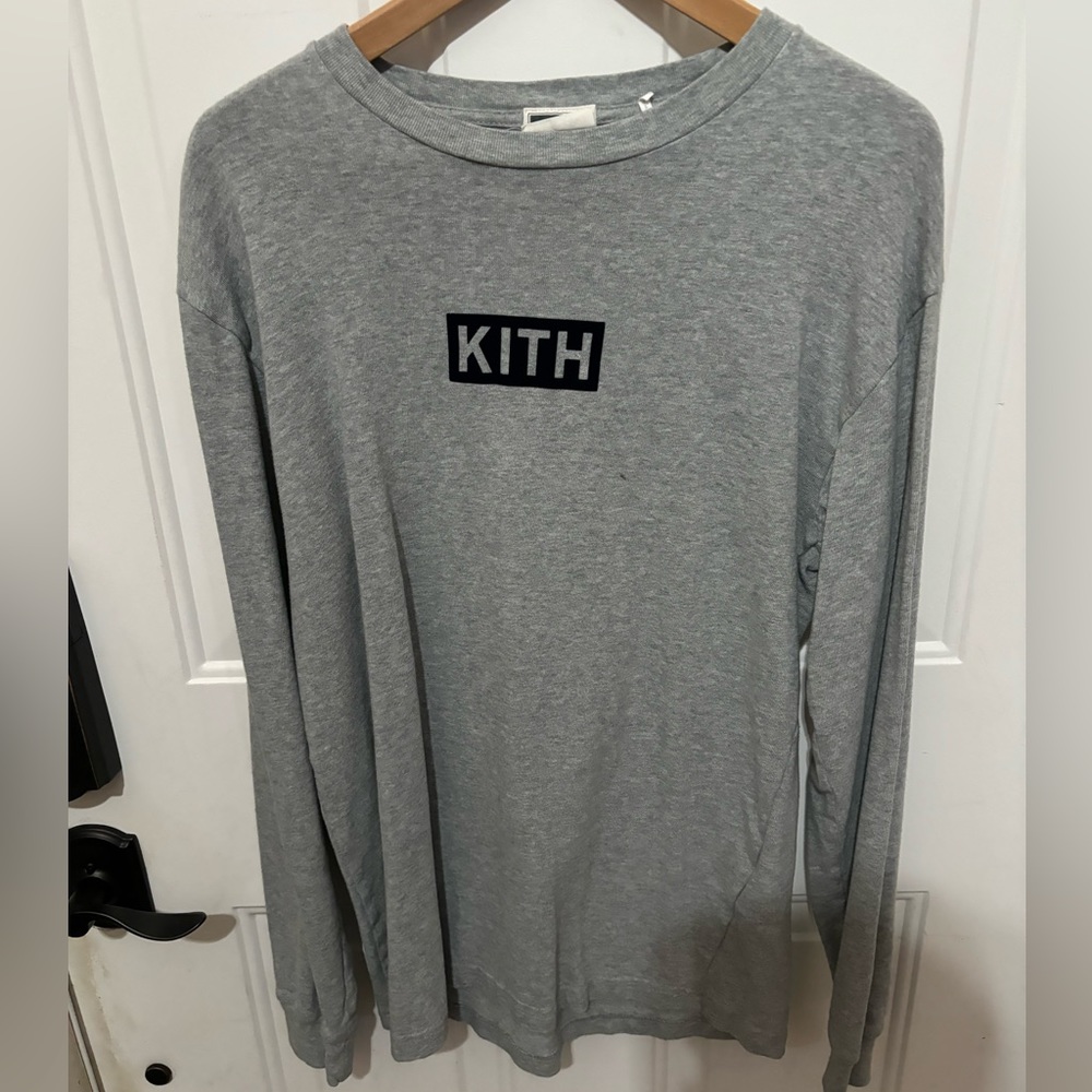 Kith Grey Long Sleeve Logo Tee